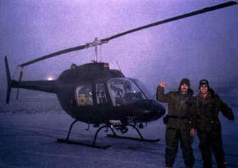 Billy Brao and Ron shooting aerials on location in Alaska