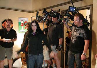 On the set of <b>The Sarah Silverman Program</b> for Comedy Central, summer 2006