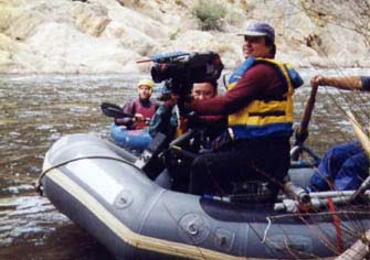 White-water rafting with Stan Schofield Films for a Blue Cross commercial