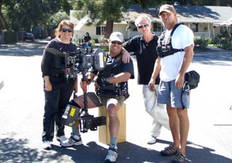 Shooting DirecTV for MacGuffin Films. 2nd A.C. Kelly McGowan, Ron, 1st A.C. Nick Infield and Key Grip Johnny “Butch” London