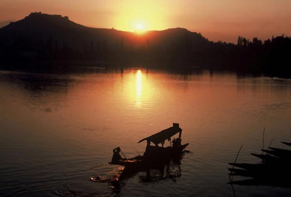 Photo of sunset at Dal Lake, Kashmir, India by Ron Veto